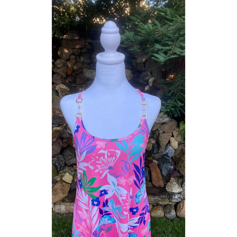 Banana Boat Sundress Size Medium Pink Multi Floral UPF 50+ New With Tags - Picture 2 of 9
